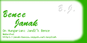 bence janak business card